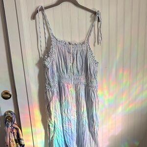 Universal Thread 2X striped smocked linen sundress